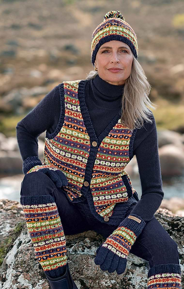 Ladies Pachamama Pure Wool Colorado Gloves
