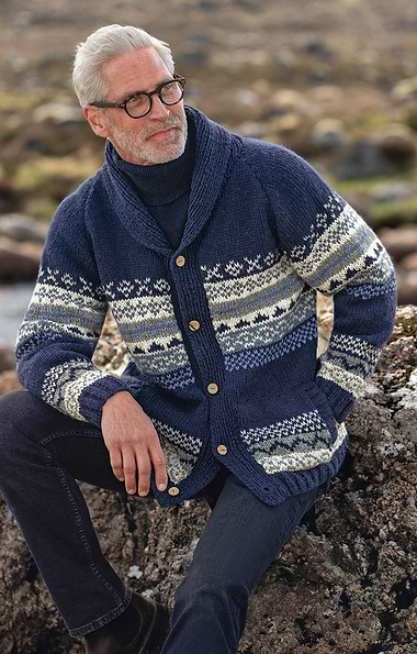 Men's Pachamama Classic Fairisle Cardigan