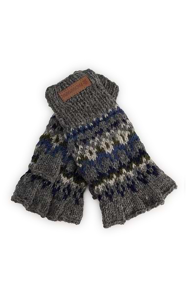 Men's Pachamama Pure Wool Westport Fingerless Gloves