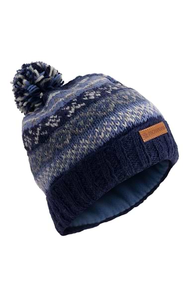 Men s Classic Fairisle Bobble Beanie Hat