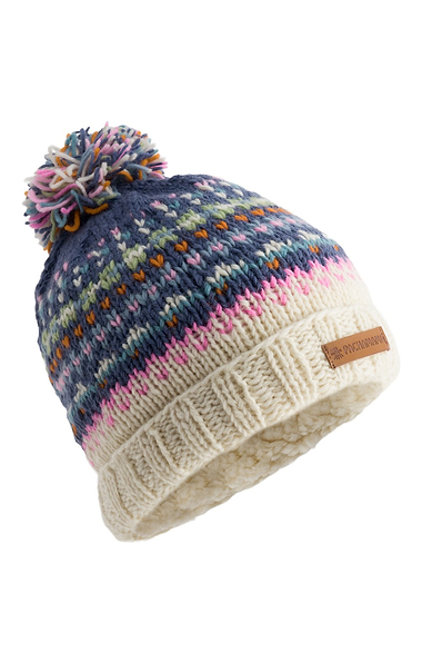 Ladies Alaska Roll Back Bobble Beanie