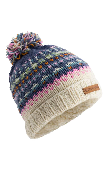 Ladies Alaska Roll Back Bobble Beanie