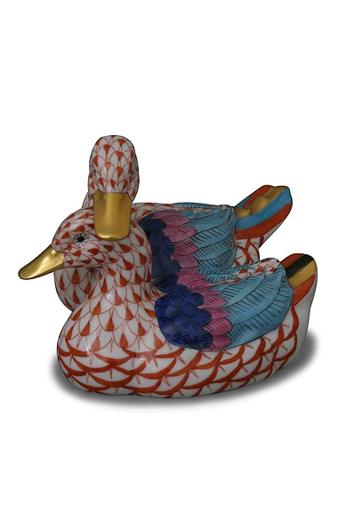 Herend Small Pair of Ducks