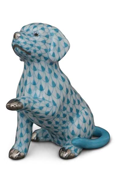 Herend Dog Giving Paw