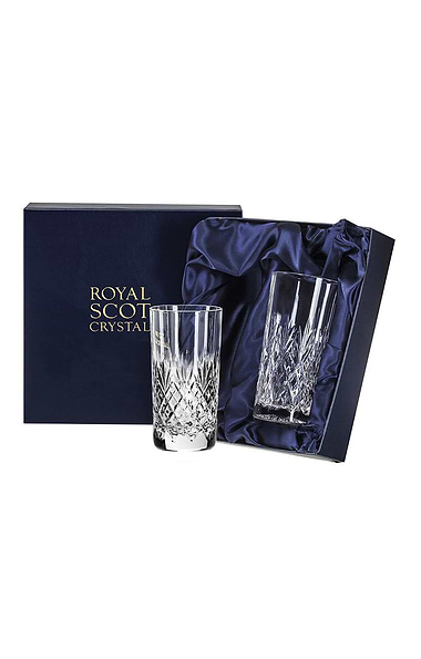 Royal Scot Crystal Edinburgh Two Tall Tumblers