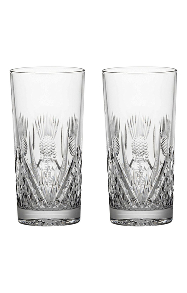 Royal Scot Crystal Edinburgh Two Tall Tumblers