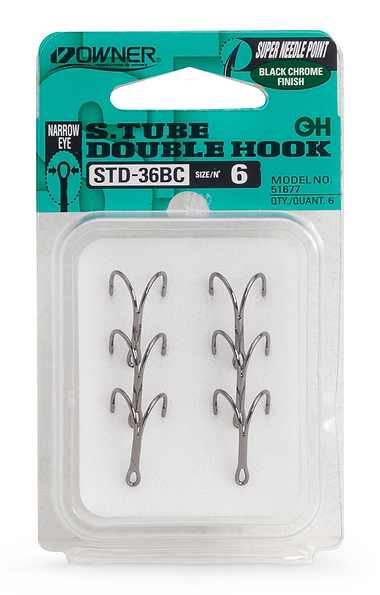 Owner S.Tube Double Fishing Hooks