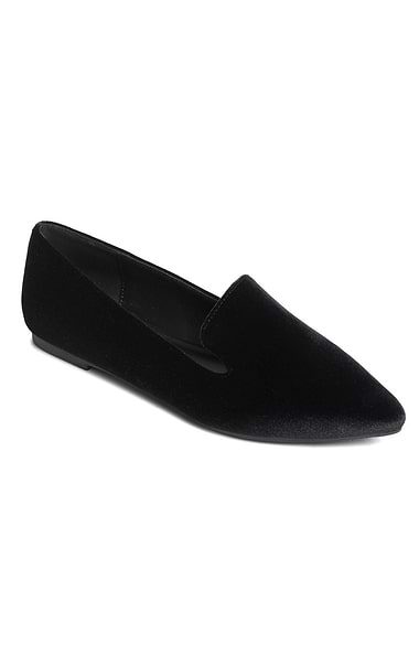 Ladies Velvet Pointed Moccasin