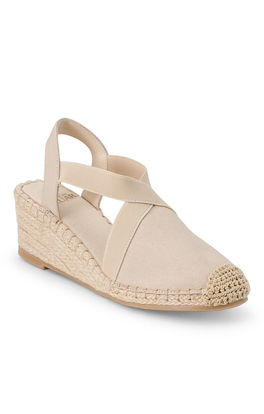 Ladies Canvas Elastic Strap Espadrille