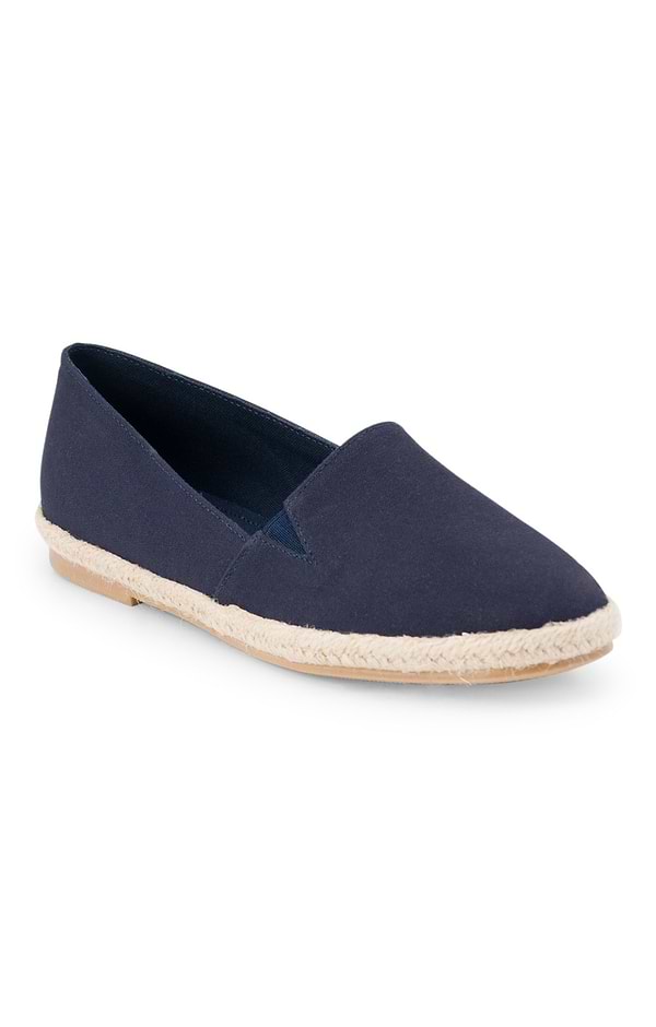 Ladies Canvas Flat Slip On Espadrille