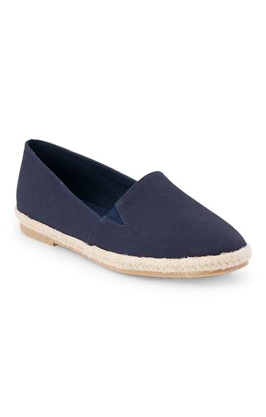 Ladies Canvas Flat Slip On Espadrille