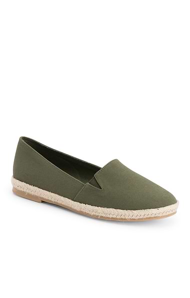 Ladies Canvas Flat Slip On Espadrille