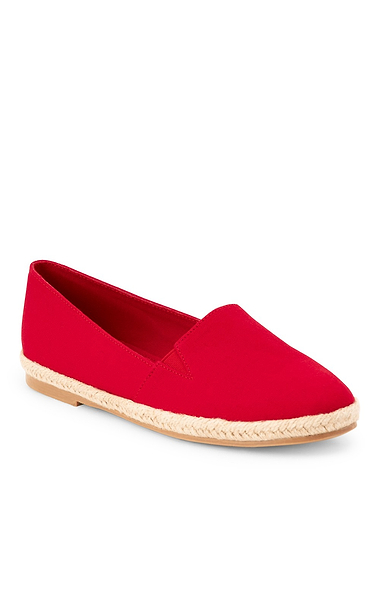 Ladies Canvas Flat Slip On Espadrille