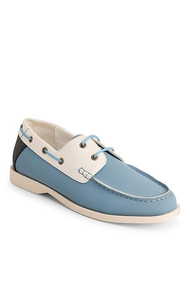 Ladies Leather Tri-colour Boat Shoes