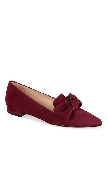 Ladies Suede Bow Slipper
