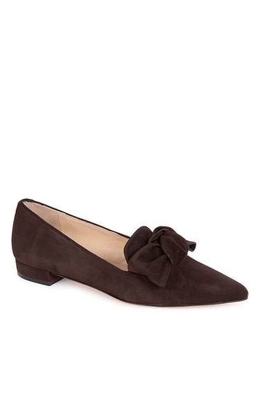 Ladies Suede Bow Slipper