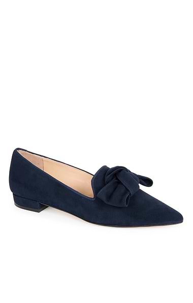 Ladies Suede Bow Slipper