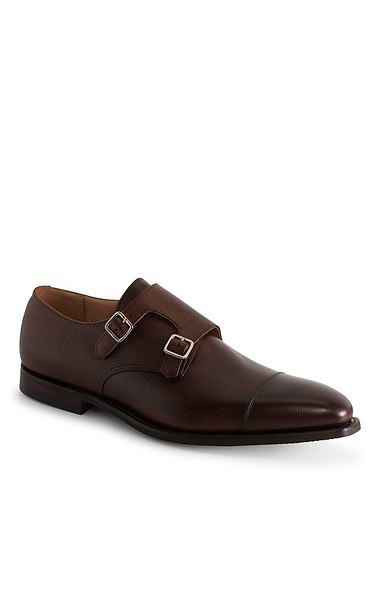 Men's Crockett & Jones Lowndes Leather Two-Buckle Shoes