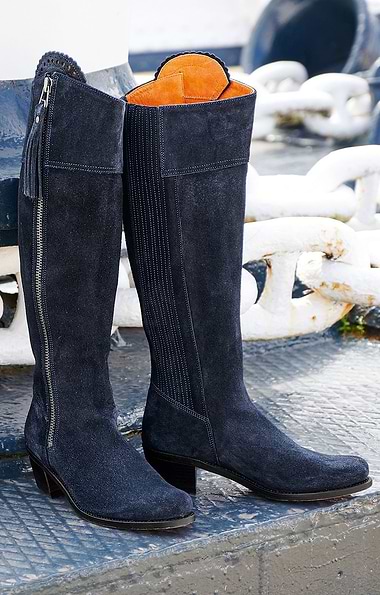 Ladies Suede Riding Boots