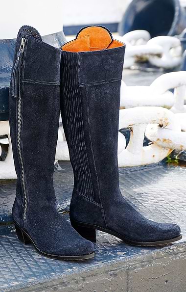Ladies Suede Riding Boots