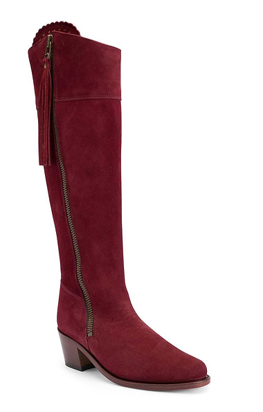 Ladies Extra Fit Suede Riding Boots