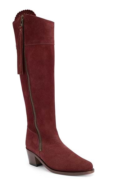 Ladies Extra Fit Suede Riding Boots