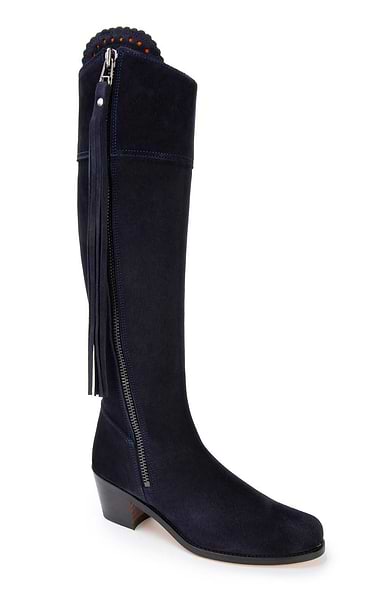 Ladies Extra Fit Suede Riding Boots