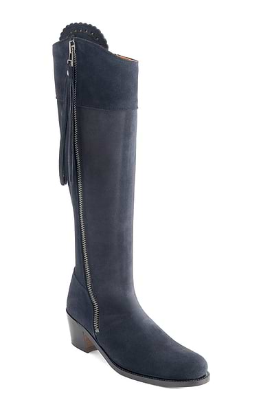 Ladies Extra Fit Suede Riding Boots