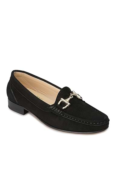 Ladies Suede Snaffle Moccasin Loafers