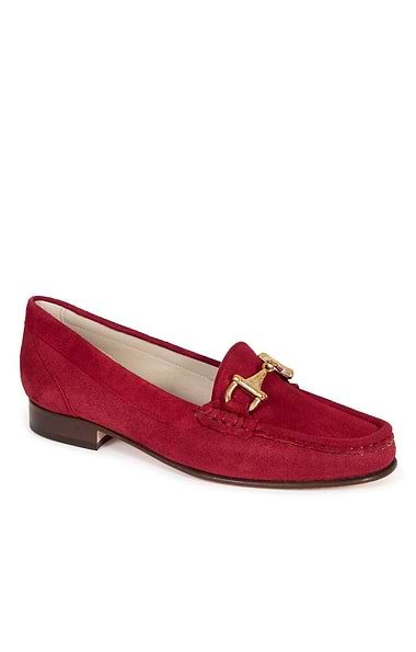 Ladies Suede Snaffle Moccasin Loafers