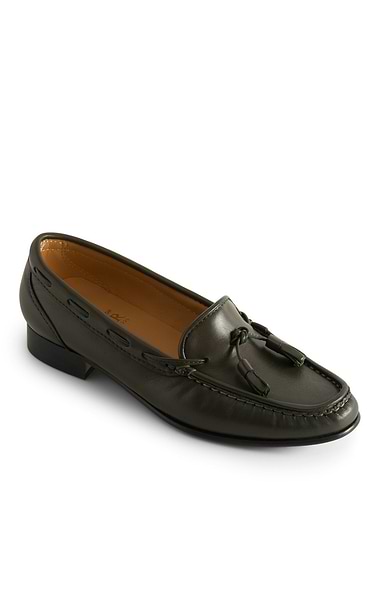 Ladies Soft Leather Tassel Moccasins