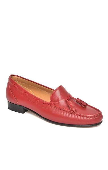 Ladies Soft Leather Tassel Moccasins
