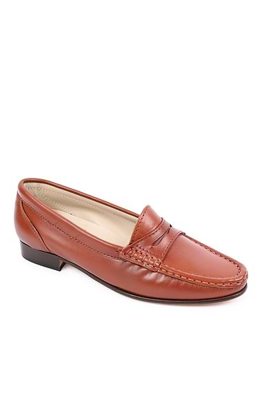Ladies Soft Leather Penny Moccasin