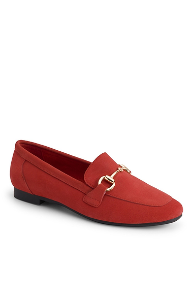 Ladies Suede Snaffle Loafer
