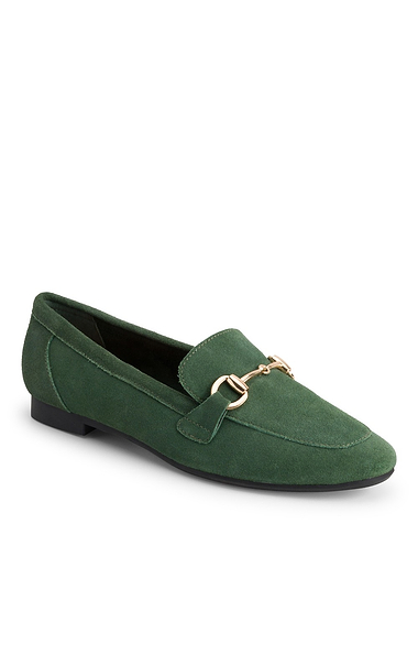 Ladies Suede Snaffle Loafer