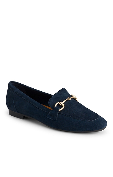 Ladies Suede Snaffle Loafer
