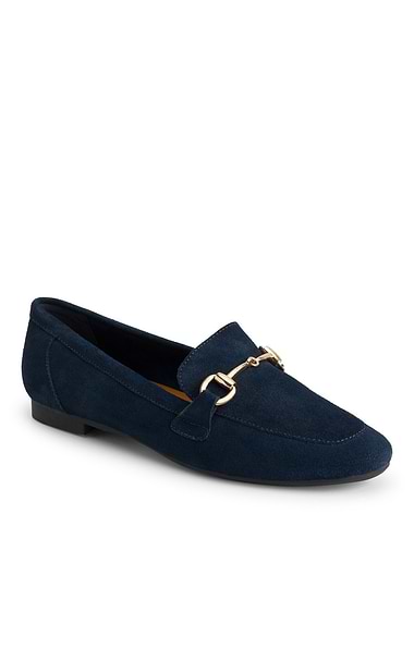 Ladies Suede Snaffle Loafer