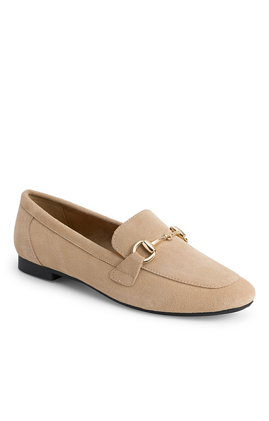 Ladies Suede Snaffle Loafer