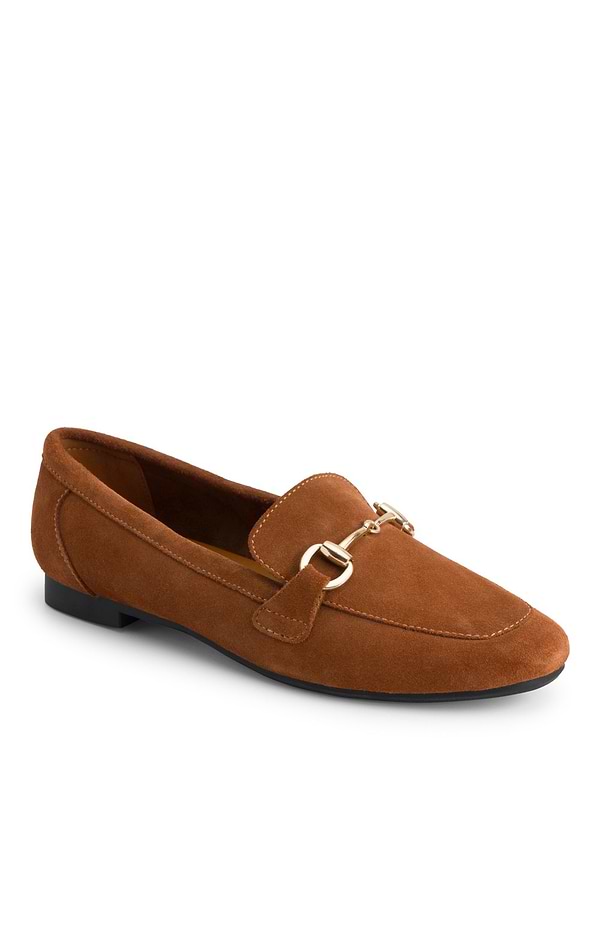 Ladies Suede Snaffle Loafer