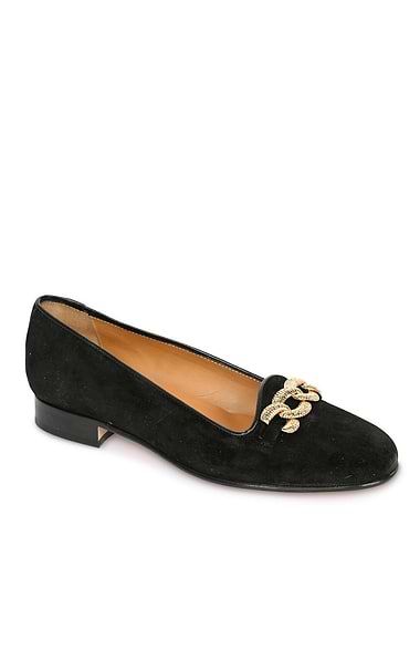 Ladies Suede Pump with Chain