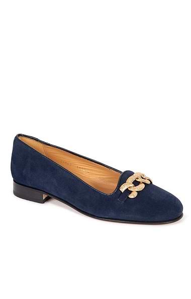 Ladies Suede Pump with Chain