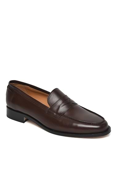Ladies Leather Penny Loafer