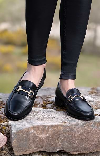 Ladies Leather Snaffle Loafer with Tape