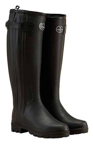 Ladies Le Chameau Chasseur Leather Lined Full Zip Welly