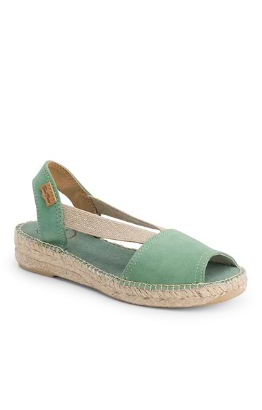 Ladies Toni Pons Suede Open Toe Espadrille
