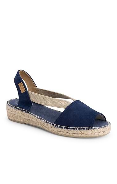 Ladies Toni Pons Suede Open Toe Espadrille