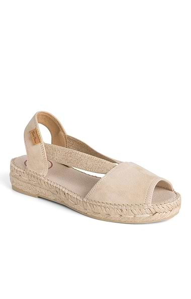 Ladies Toni Pons Suede Open Toe Espadrille