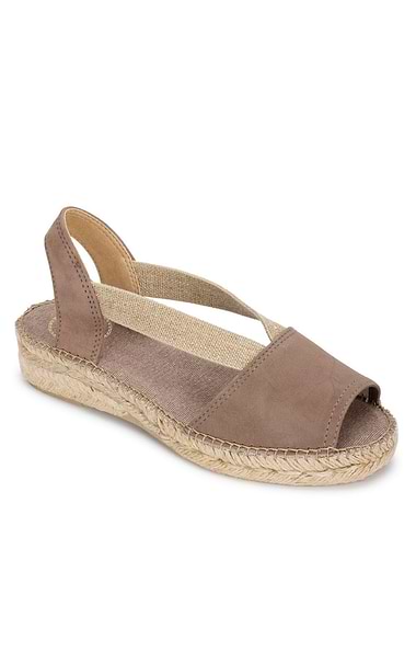 Ladies Toni Pons Suede Open Toe Espadrille