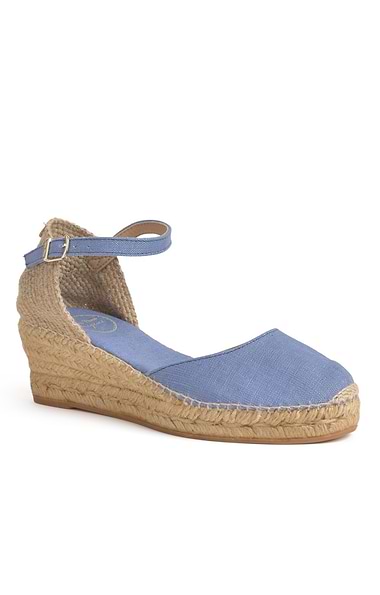 Ladies Toni Pons Linen Wedge Espadrille