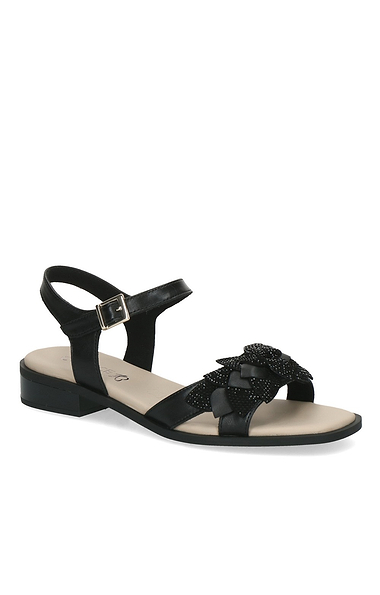 Ladies Caprice Glitter Leather Sandal